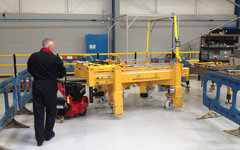 Super Power Pusher moving 9,000Kg trolley for nuclear industry